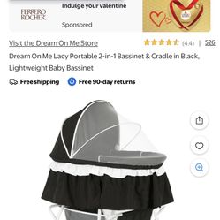 lacy portable 2 in 1 bassinet & cradle 