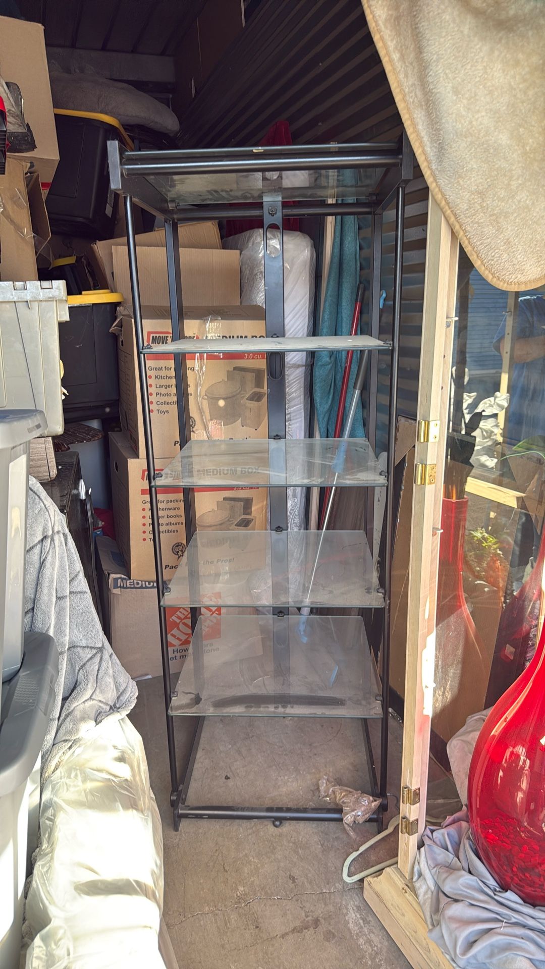 Glass Shelf With Five shelves