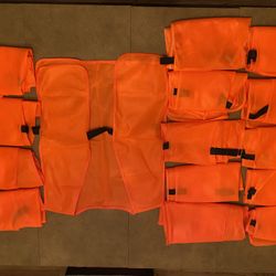 15 Orange Adult Safety Vest