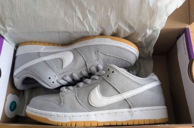 Brand New Nike SB Dunk Low Pro ISO Orange Label Wolf Grey Gum Size 7.5 M / 9 W