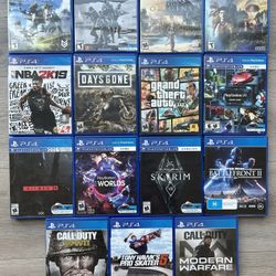 PS4 Game Bundle – 15 Games (Call of Duty, GTA V, Horizon, + VR Titles)