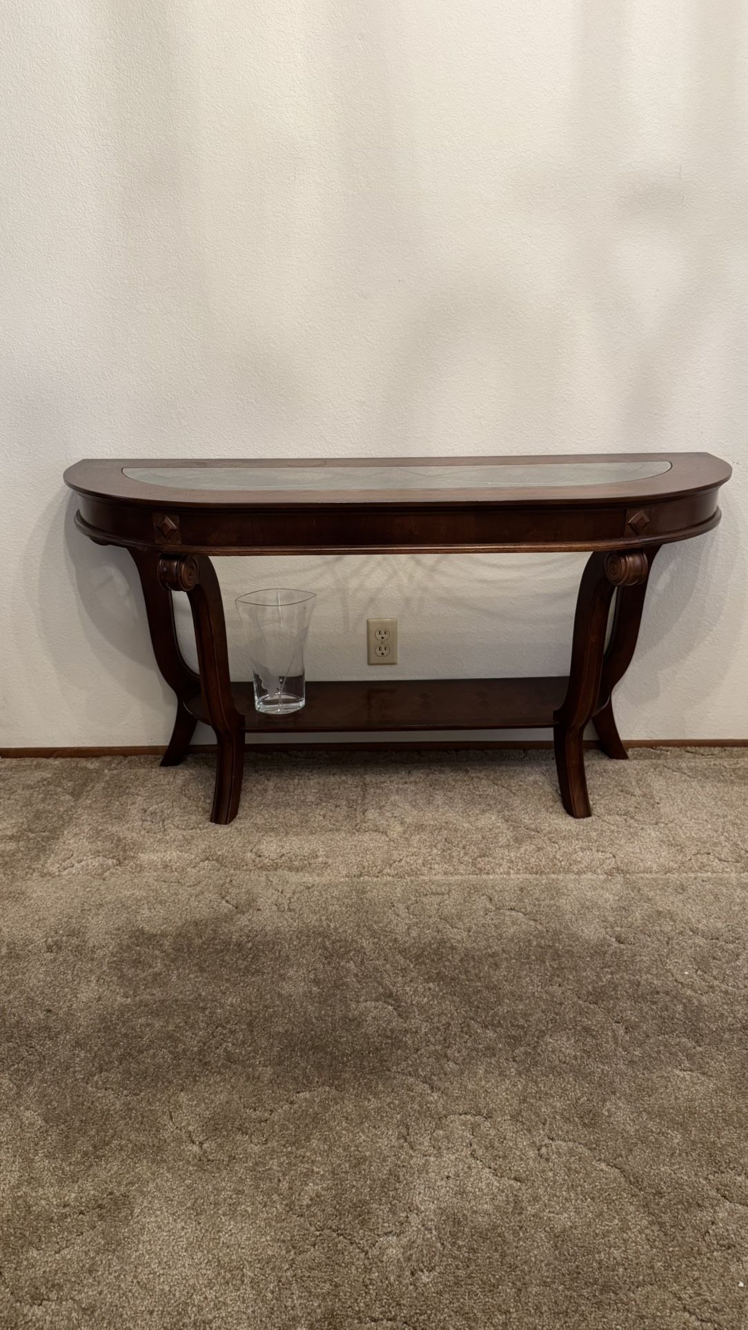 Wood & Glass console table