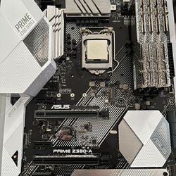 ASUS Z390-A Prime Motherboard, Intel i7-9700k CPU, 32GB (4x8) 3200 DDR4 Trident A Royals RAM Bundle