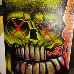 ORIGINAL ONE OF A KIND HAND PAINTED TATTOO GRAFFITI STREET ART PAINTINGS ARTWORK BY ARTIST UNIQUE URBAN BANKSY OBEY PAINT