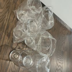 Set of 6 Clear Acrylic Plastic Tumblers – 24 oz (Brand New)