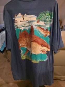 Guy Harvey Redfish Fishing Graphic T-Shirt