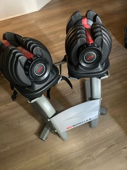 Bow flex 552 dumbbell set (with stand)