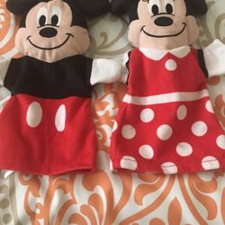 Adorable Mickey And Minnie Hand Puppets