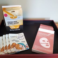(New) K-Beauty Sheet Mask Bundle  Hydrating, Brightening & Collagen Face Masks