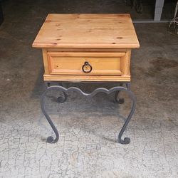 Solid Pine Table With Drawer