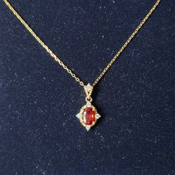 Ruby & White Sapphire Necklace