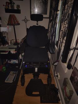 Power Wheelchair with Headrest and Footrest