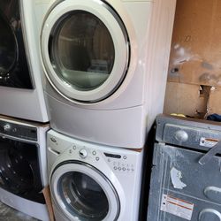 Whirlpool Front Loading Washer And Stackable Gas Dryer Set 