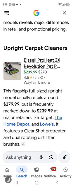 Bissell Pet Hair Vacuum Cleaner