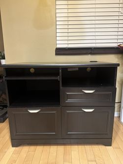 Night Stand With Drawers Black