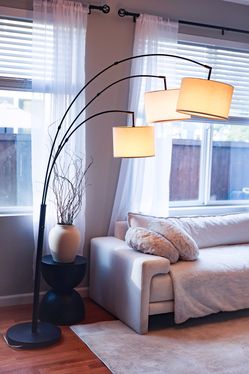 3 light standing Arc Floor lamp