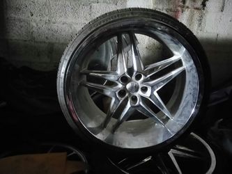 22 inch new dub dirty dawgs staggered wheels and tired