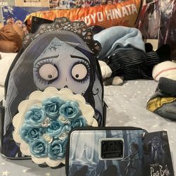 Corpse Bride Loungefly Wallet And Mini Backpack