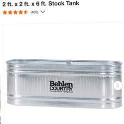 Stock Tank 2ft X 2ft X 6ft