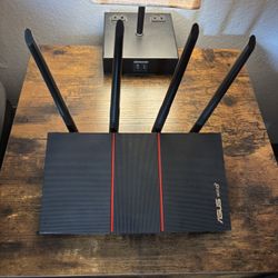 ASUS RT-AX55 AX1800 Dual Band WiFi 6 Gigabit Router, 802.11ax, Lifetime Internet Security, Parental Control, Mesh WiFi Support, MU-MIMO, OFDMA, 4 Giga