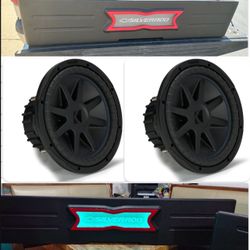 Chevy Silverado 2019-2024 CUSTOM BOX WITH RGB LIGHTS AND KICKER CVX 12” Subwoofers 