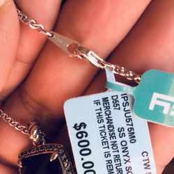 Effy 925 Sterling Silver Onyx Necklace 