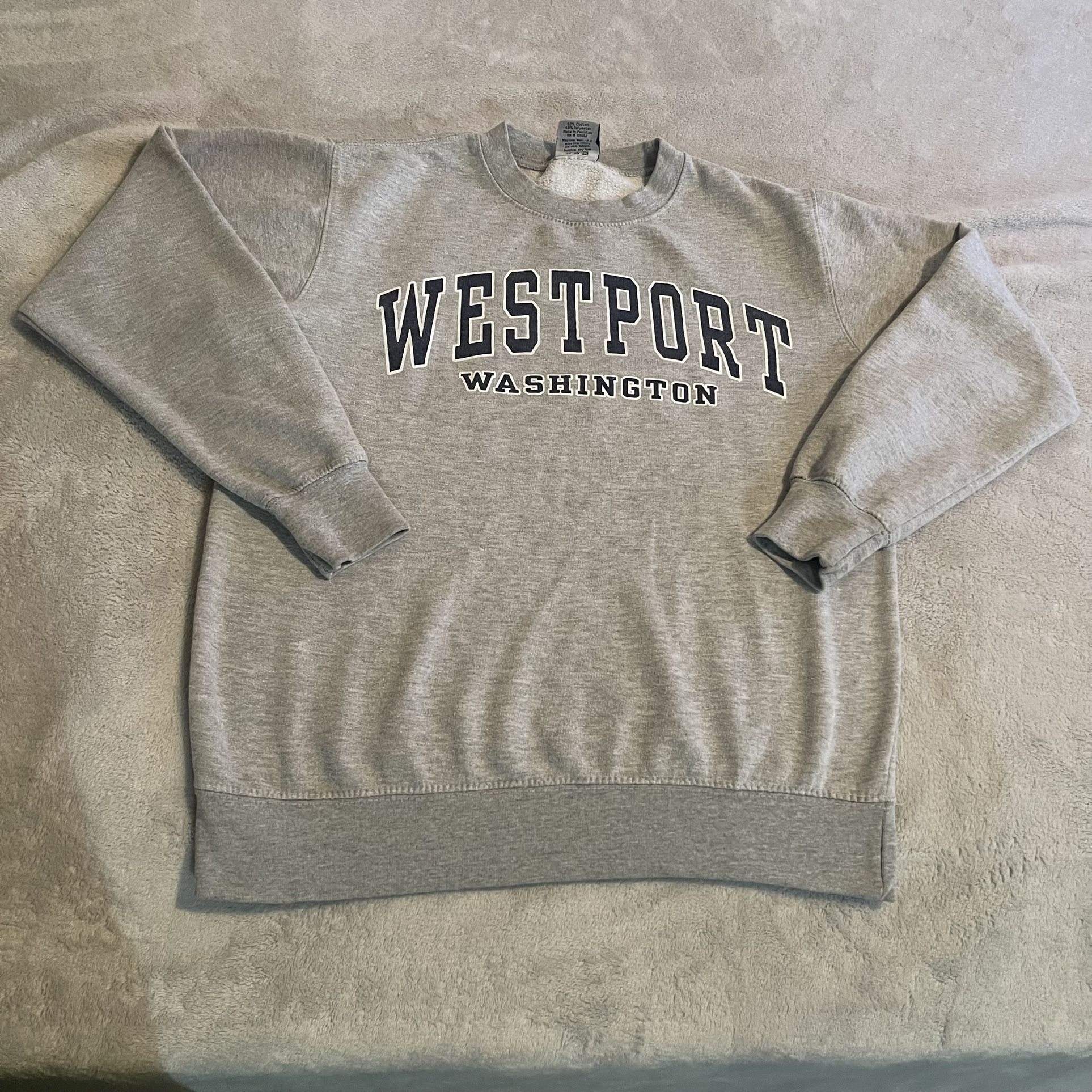 Prairie Mountain Sweater Adult Small Gray Washington Pullover Sweatshirt Jumper