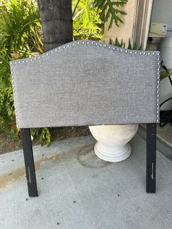 Gray Fabric Twin Headband. Great Condition!