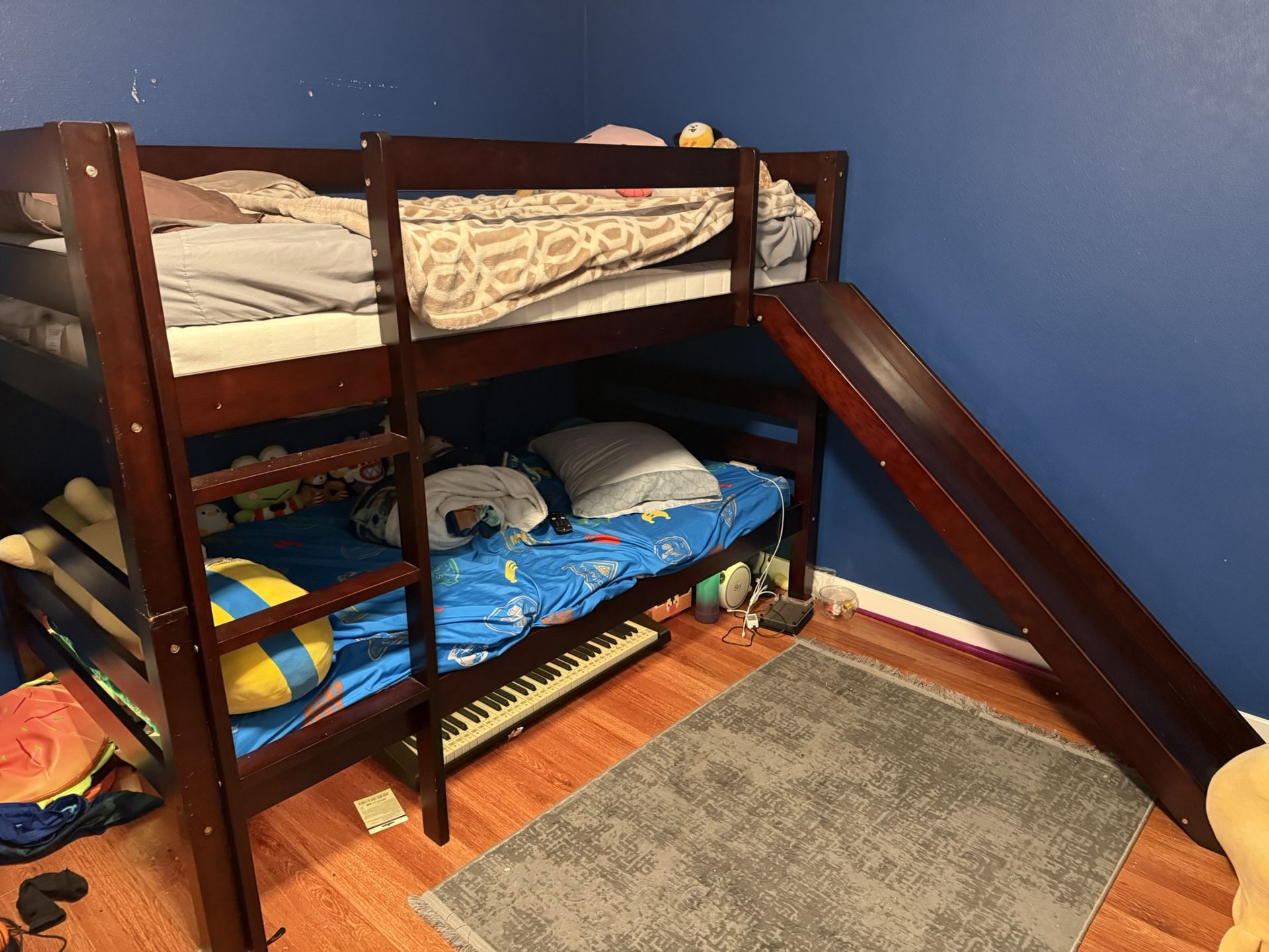 Wooden Bunk Bed With Slide $400