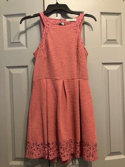 Junior’s Pink Lace Dress