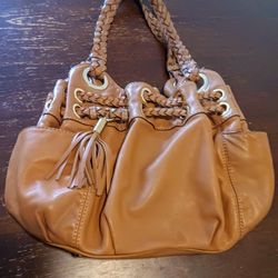 MICHAEL KORS – Caramel Handbag with Braided Handles