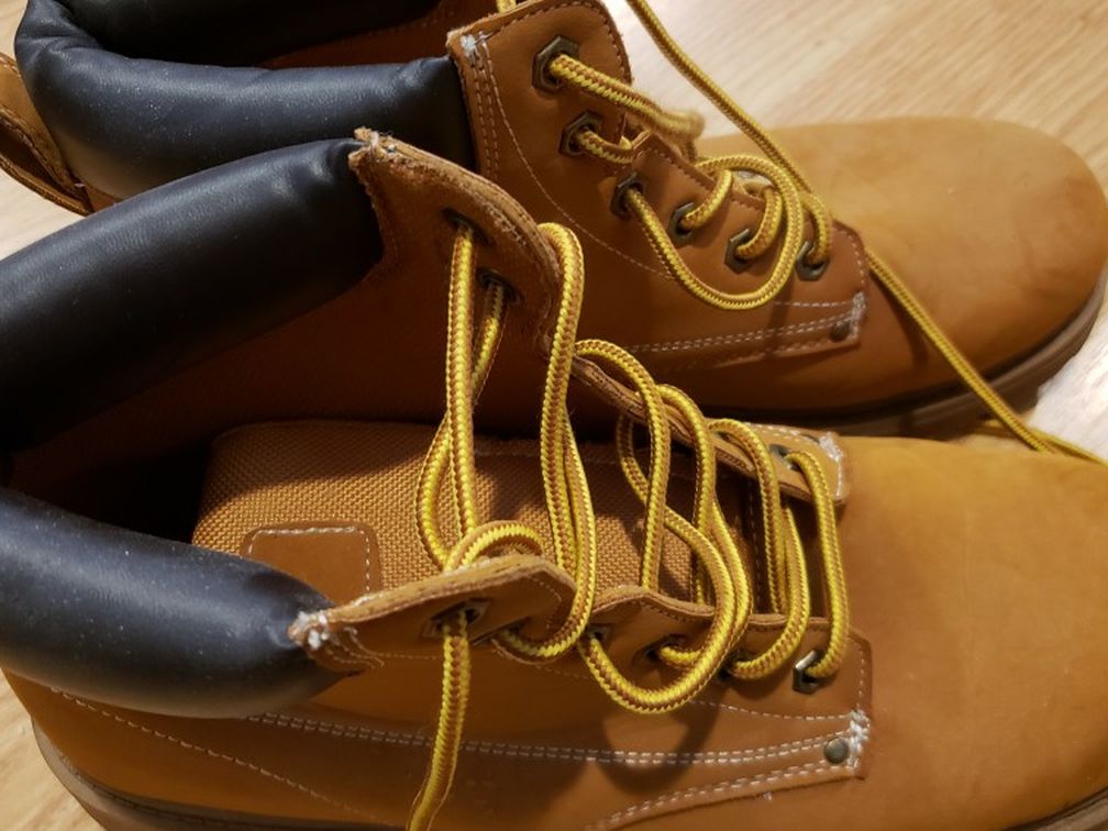 Mens Size 12 Tan Work Boots Shoes