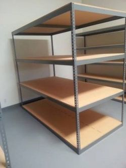 Industrial Shelving 8 ft W x 4 ft D 4 Tier Warehouse Storage Rack Similar to Uline Stronger Than Home Depot Lowes And Costco Delivery Available