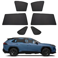 Custom Fit Side Window Sunshades for Toyota RAV4 (2019–2024) – Powerty 6-Piece Set !!!!