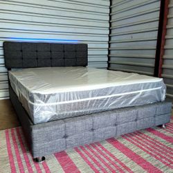NEW QUEEN-SIZE PILLOW TOP MATTRESS AND BOX SPRING 🚫 NO Bed Frame