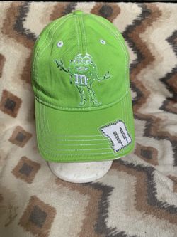 Rare Chase Authentics NASCAR M&M Jewel Sequins Studded Green Strapback Hat Cap