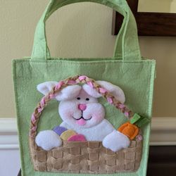 BRAND NEW SMALL EASTER BUNNY BASKET DECORATIVE BAG FOR PUTTING EASTER TREATS INSIDE