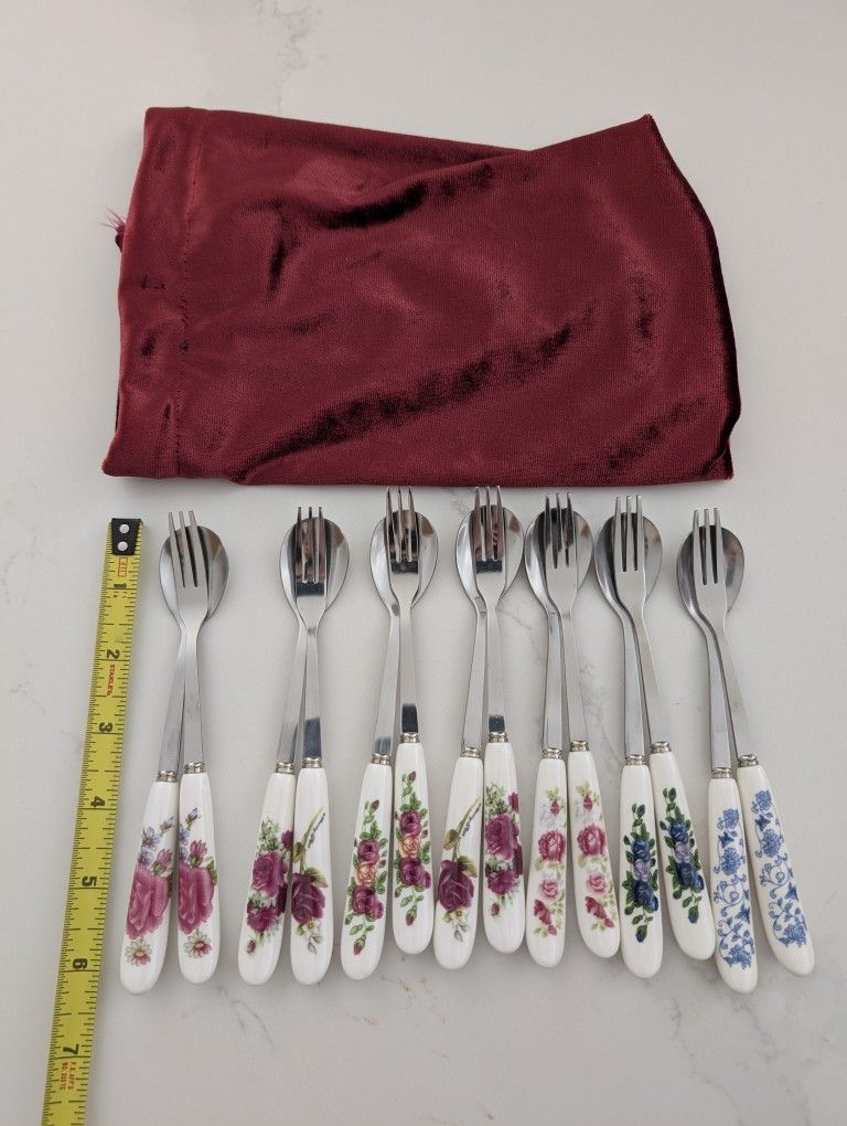 Spoons And Forks For Hors D'oeuvres Or Tea