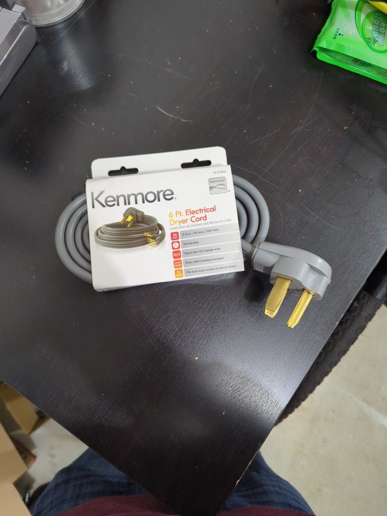 Dryer Cord - 6ft Kenmore