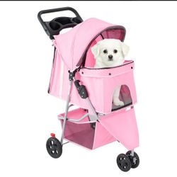  3 Wheels Pet Stroller for Small Dogs and Cats