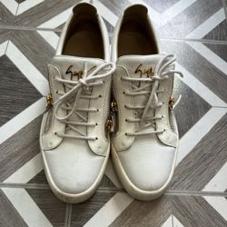 giuseppe zannoti frankie white leather