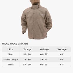 FROGG TOGGS Men's Classic Pro Action Waterproof Breathable Rain Jacket