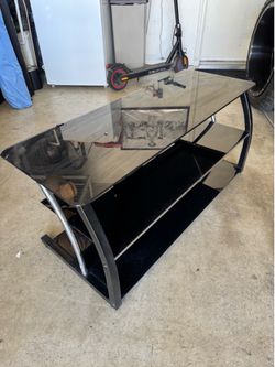 Small glass tv table table