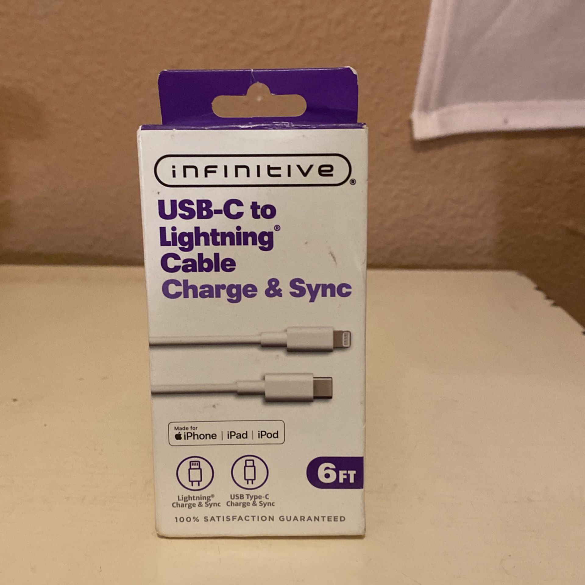 USB-c To Lightning Cable Charge And Sync 6 Ft For iPhone iPad iPod $6 C My Page Great Items Ty