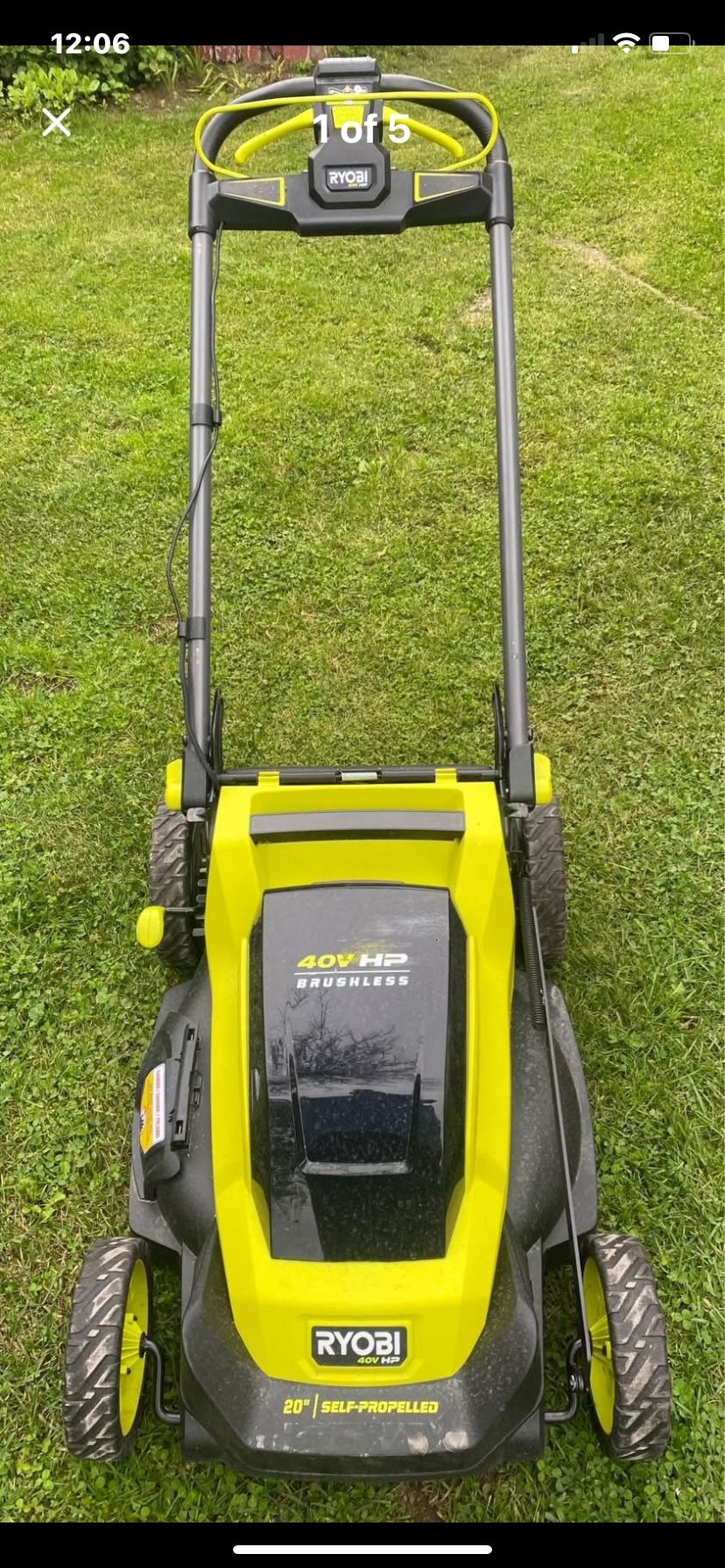 Ryobi Self Propelled 40v Lawn Mower