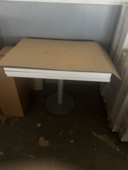 Wood Table White With Base 