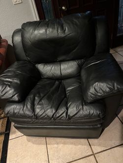 Leather recliner