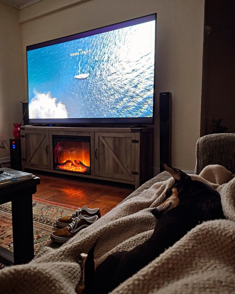 85" Sony BRAVIA & TV Stand With Fire Place