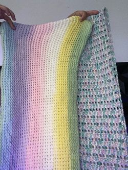 Crochet Rainbow Infinity Scarves