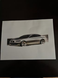 BMW Print 12x9 Just Needs A Black Frame  Walmart Has One For 2.50